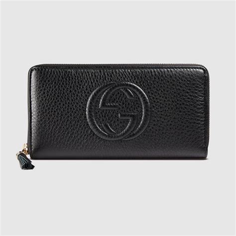 gucci navy zip around wallet|long zipper wallet woman.